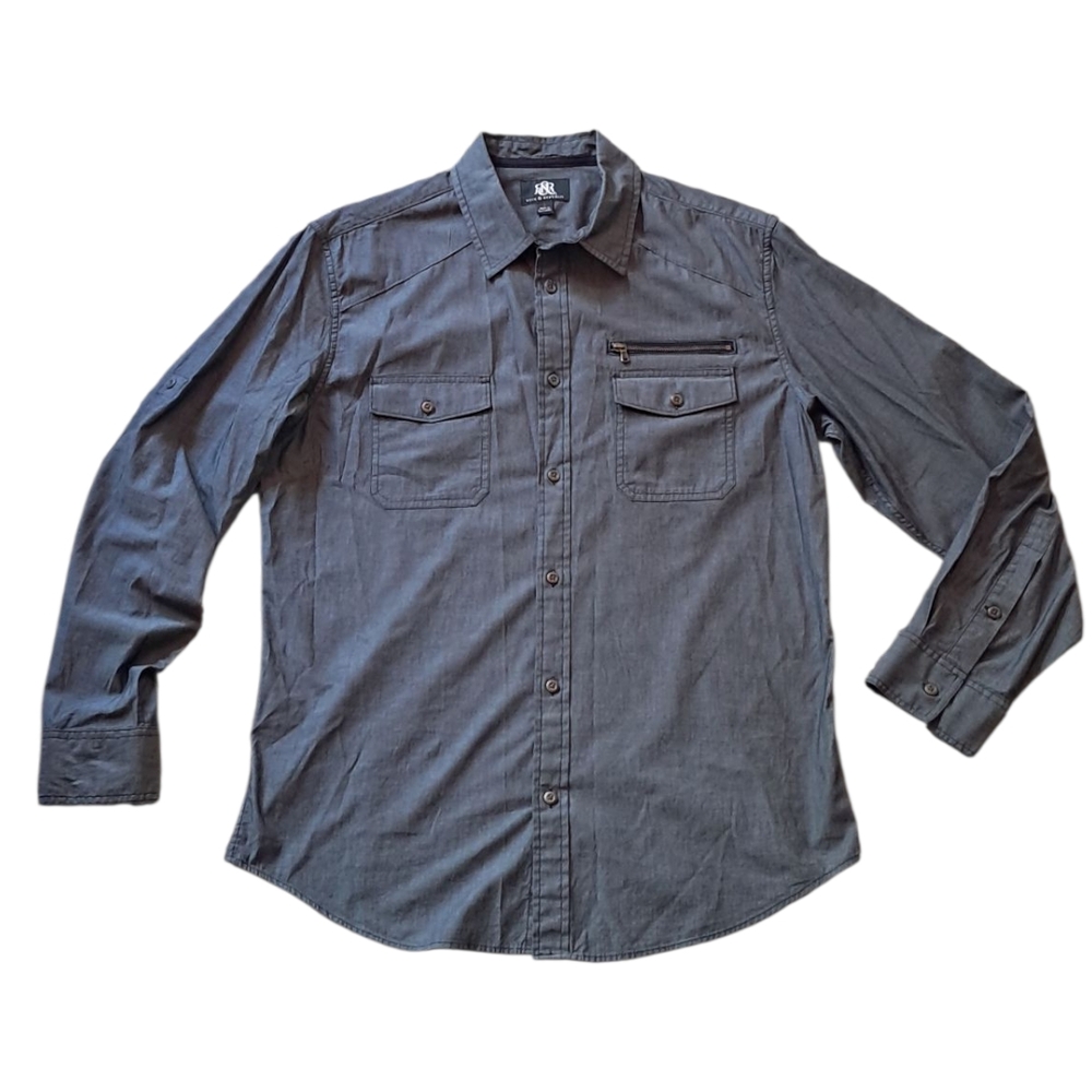 Rock & Republic Charcoal Button-Up Shirt
